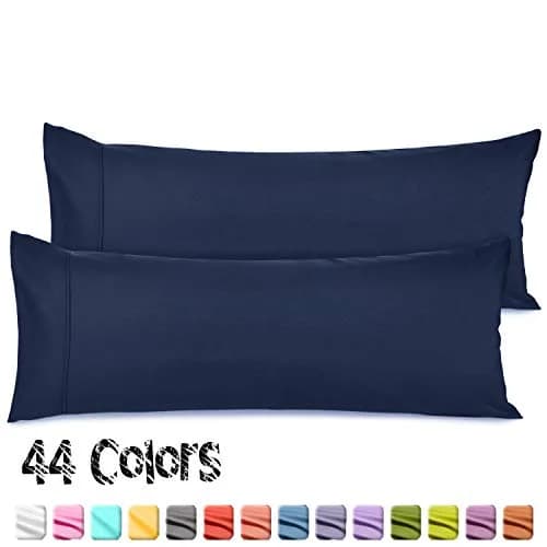 Nestl Body Pillow Cover – Microfiber Pillowcase – Lightweight Navy Blue – 20x54 Inches | Ultra Soft & Breathable thumbnail 2