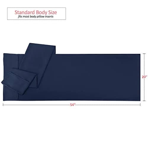 Nestl Body Pillow Cover – Microfiber Pillowcase – Lightweight Navy Blue – 20x54 Inches | Ultra Soft & Breathable thumbnail 3