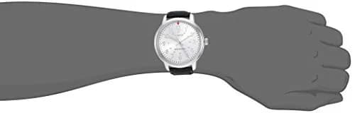 Timex Classic 43mm Black/Silver-Tone Leather Strap Watch | Water-Resistant 50m thumbnail 2