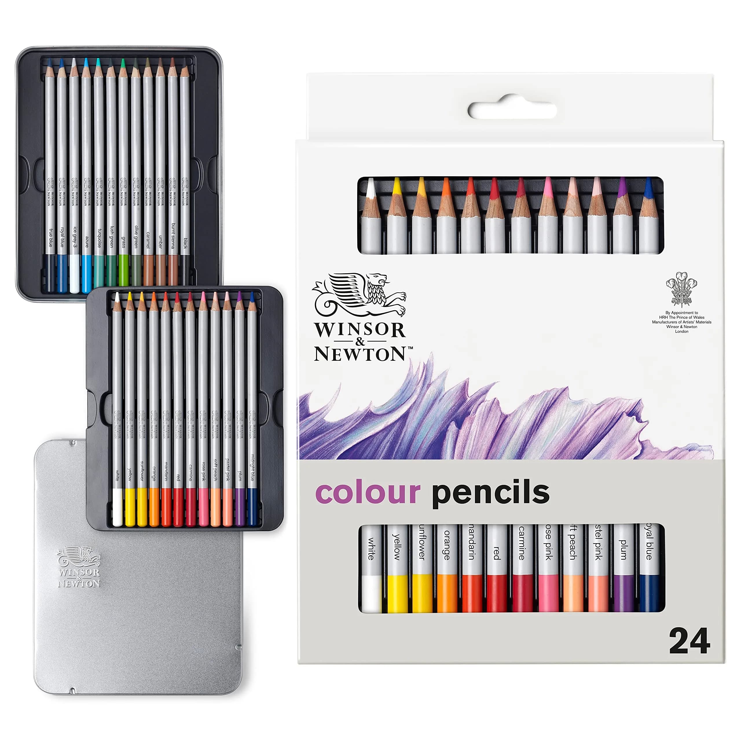 Winsor & Newton Studio Collection, Color Pencils, Set of 24 | Rich, Smooth, Vibrant Art Pencils for Drawing & Shading — Set of 24