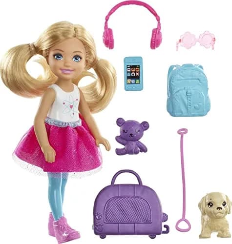 Barbie Dreamhouse Adventures Doll & Accessories Travel Set with Chelsea & Puppy, 3-7 Years thumbnail 1