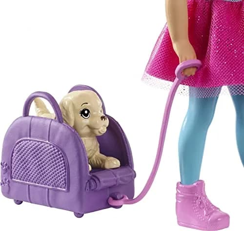 Barbie Dreamhouse Adventures Doll & Accessories Travel Set with Chelsea & Puppy, 3-7 Years thumbnail 3