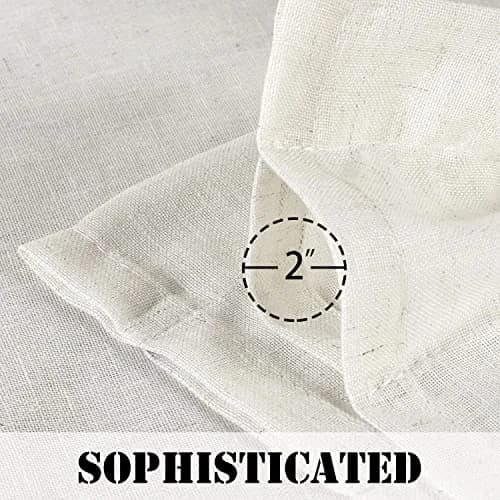 H.VERSAILTEX Linen Curtains 96 Inches | Light Filter, Semi Privacy, 2 Panels, Natural thumbnail 5