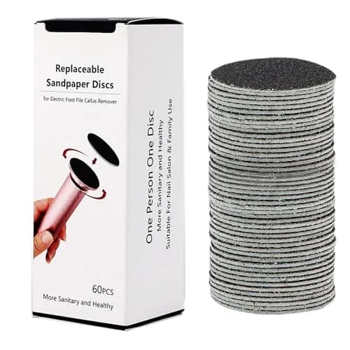 AONOLOVO 60PCS Replaceable Sandpaper Discs 180 Grit | Durable Foot File Refills for Callus Removal thumbnail 5