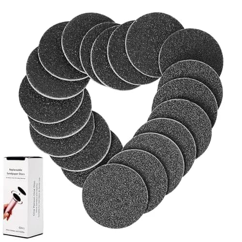 AONOLOVO 60PCS Replaceable Sandpaper Discs 180 Grit | Durable Foot File Refills for Callus Removal thumbnail 7