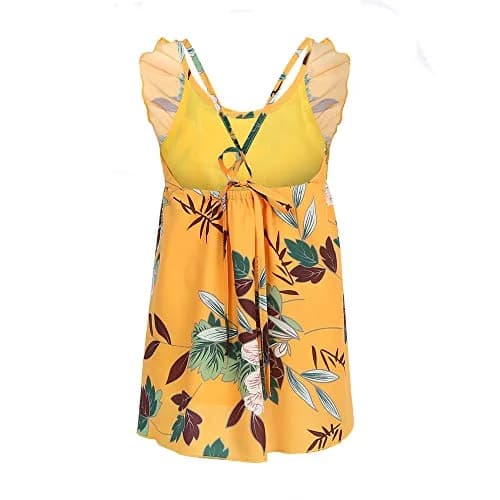 PopReal Mommy and Me Dresses Floral Print Fly Sleeve Strap Backless Ruffle Beach Mini Sundress 18-24 Months | Family Matching Summer Style thumbnail 5
