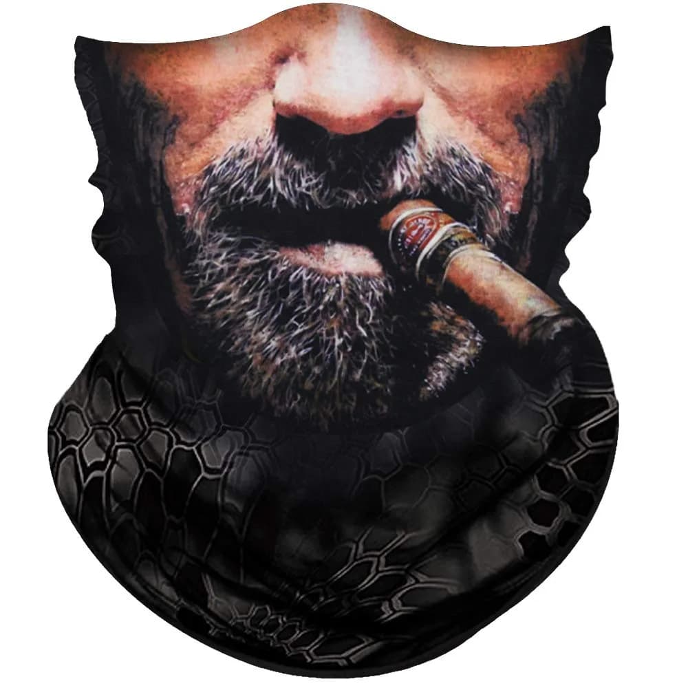 Obacle Grip Red Single Eye Skull Half Face Mask - Dust, Wind, UV Protection - main product image