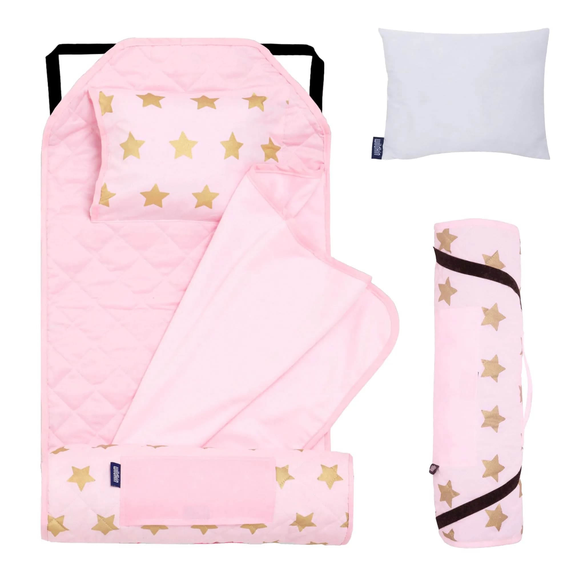 Wildkin Modern Nap Mat with Pillow and Blanket for Boys - Stars | Toddler Travel Bed for Daycare & Preschool - main product image