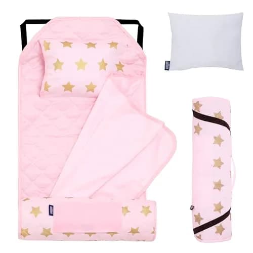 Wildkin Modern Nap Mat with Pillow and Blanket for Boys - Stars | Toddler Travel Bed for Daycare & Preschool thumbnail 1