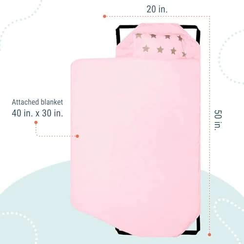 Wildkin Modern Nap Mat with Pillow and Blanket for Boys - Stars | Toddler Travel Bed for Daycare & Preschool thumbnail 5