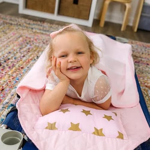 Wildkin Modern Nap Mat with Pillow and Blanket for Boys - Stars | Toddler Travel Bed for Daycare & Preschool thumbnail 2