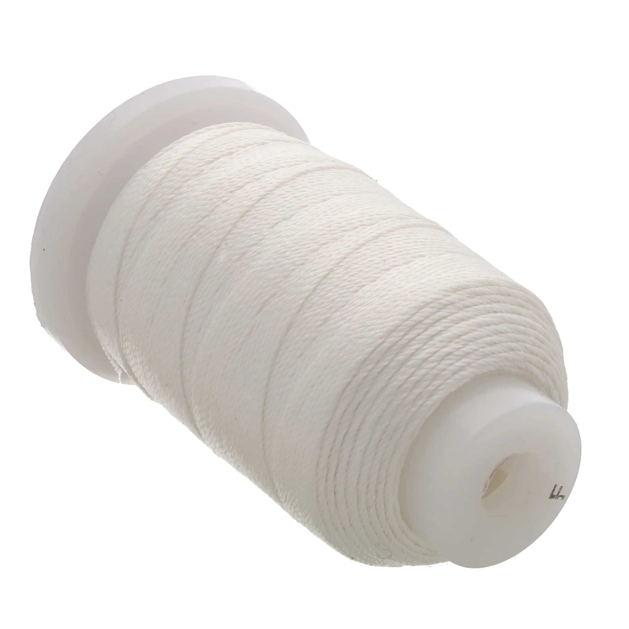 The Beadsmith Pure Silk Cord Raspberry Cream Size E 0.325mm (0.0128") 200 Yards (600 ft) | Luxurious & Durable Jewelry Thread — White / F