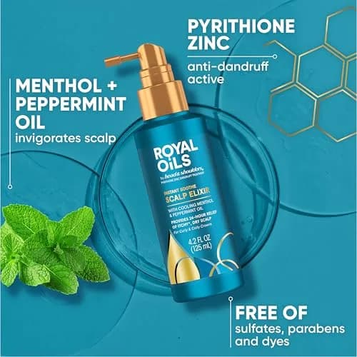Head & Shoulders Royal Oils Instant Soothe Scalp Elixir 4.2 fl oz | No-Rinse Relief for Textured Hair thumbnail 7