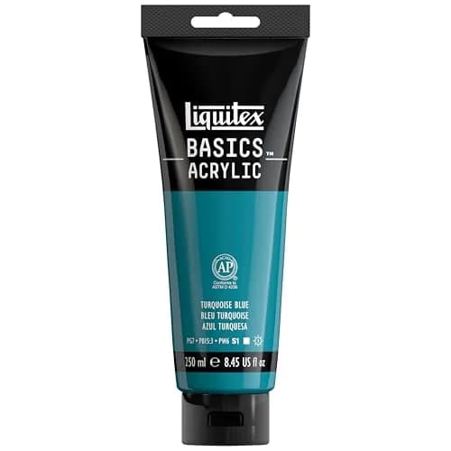 Liquitex BASICS Acrylic Paint Turquoise Blue 118ml (4 oz) | Artist Quality Pigments for Beginners - main product image