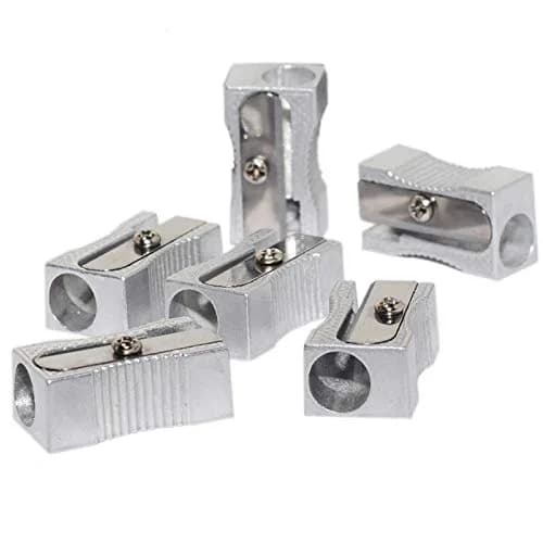 WEKOIL Dual Pencil Sharpener Handheld Metal 6 Pack | Compact & Durable for Artists & Students thumbnail 1