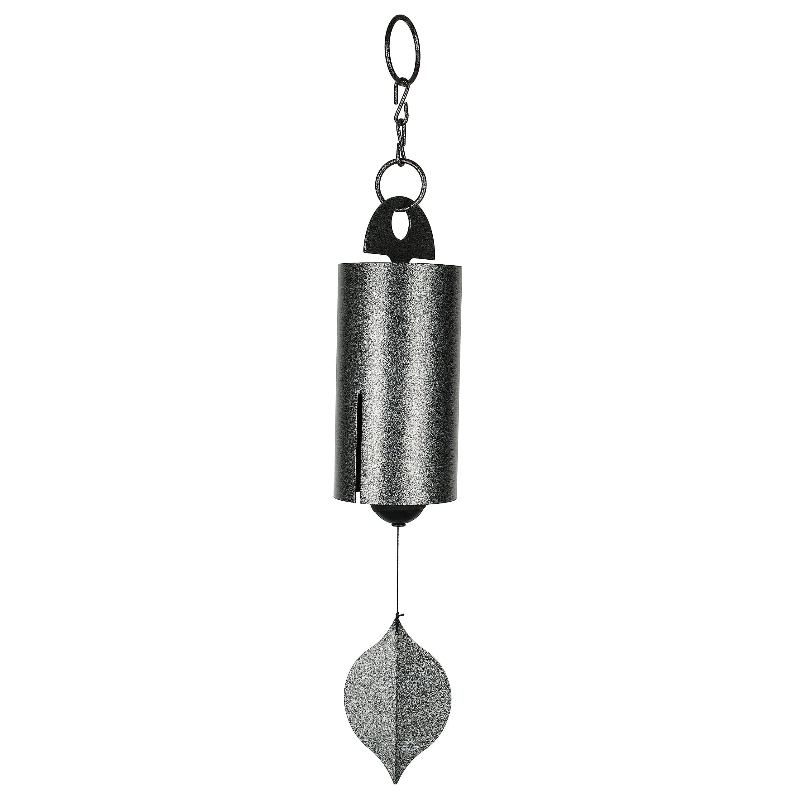 Woodstock Chimes Heroic Windbell Wind Chime for Outside 40" Large Silver | Deep Tone Sound, Outdoor Decor