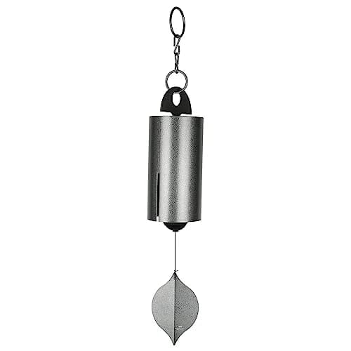Woodstock Chimes Heroic Windbell Wind Chime for Outside 40" Large Silver | Deep Tone Sound, Outdoor Decor thumbnail 1