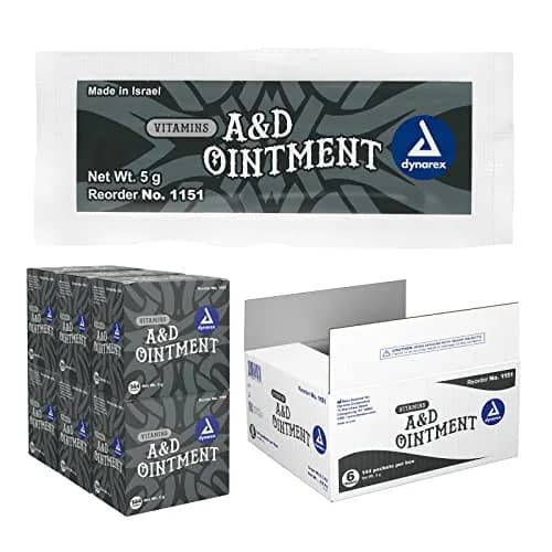 Dynarex Vitamins A&D Ointment Without Lanolin 5g Packets | Protects Minor Cuts, Burns, Dry Skin & Tattoo Aftercare thumbnail 1