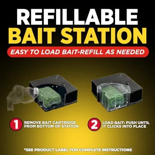 d-Con Refillable Mouse Bait Station 1 + 18 Refills | Compact Weatherproof Indoor/Outdoor Pest Control thumbnail 7