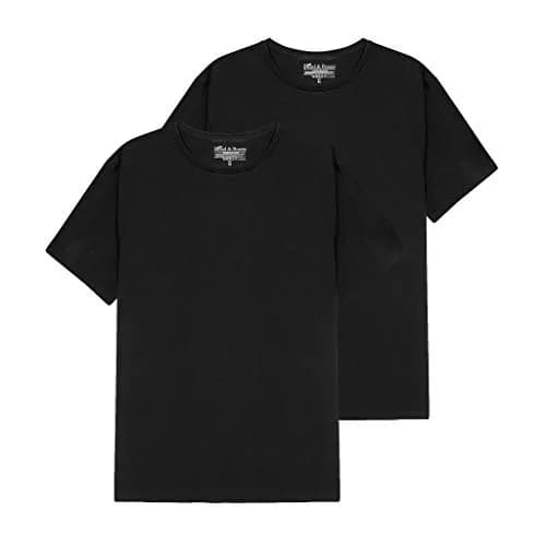 Bread & Boxers Crew-Neck T-Shirt Black S | Slim Fit, Short Sleeve, Solid, Casual thumbnail 2