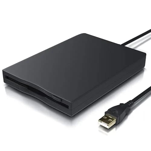 YEY USB 3.5-inch Floppy Disk Drive - External 1.44 MB FDD Reader for Desktop/Laptop PC, Plug and Play Supports Windows 11,10,8,7,XP (Black) | Legacy Data Access thumbnail 1