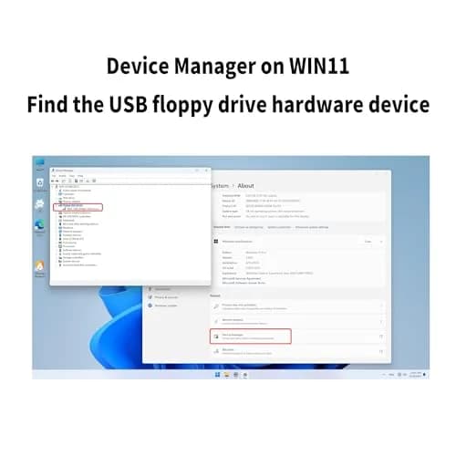 YEY USB 3.5-inch Floppy Disk Drive - External 1.44 MB FDD Reader for Desktop/Laptop PC, Plug and Play Supports Windows 11,10,8,7,XP (Black) | Legacy Data Access thumbnail 4