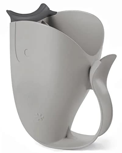 Skip Hop MOBY Tear-Free Bath Rinse Cup with Waterfall Spout, Grey | 710ml (24 Fl Oz) Capacity thumbnail 1