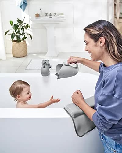 Skip Hop MOBY Tear-Free Bath Rinse Cup with Waterfall Spout, Grey | 710ml (24 Fl Oz) Capacity thumbnail 8