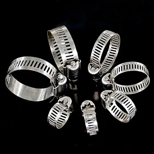 Swpeet 60Pcs Assorted Hose Clamps Kit 6-38mm | Stainless Steel Worm Gear for Automotive & Plumbing thumbnail 5
