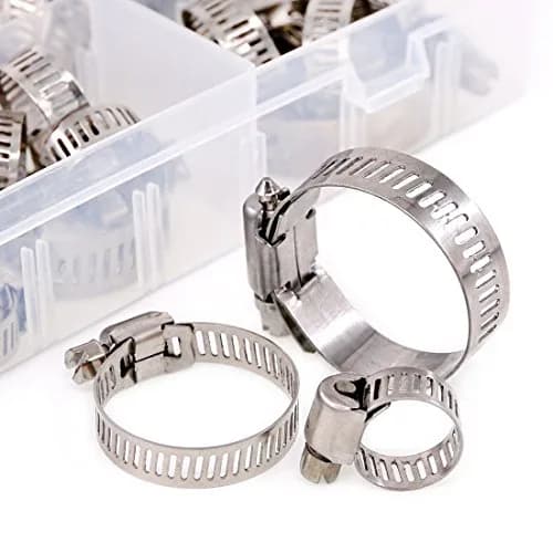 Swpeet 60Pcs Assorted Hose Clamps Kit 6-38mm | Stainless Steel Worm Gear for Automotive & Plumbing thumbnail 3