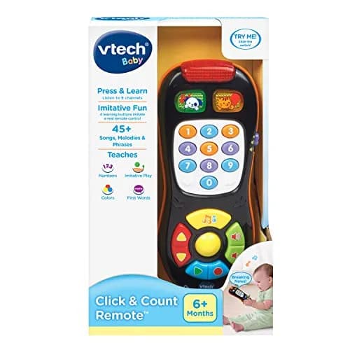 VTech Click and Count Remote, Black | Educational Baby & Toddler Toy for 6-36 Months thumbnail 5