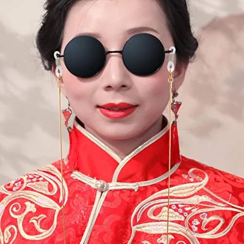 Jmkcoz Gold Stainless Steel Eyeglass Holder Chain 80cm (31.5 inches) | Lightweight & Adjustable thumbnail 5