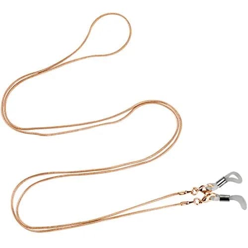Jmkcoz Gold Stainless Steel Eyeglass Holder Chain 80cm (31.5 inches) | Lightweight & Adjustable thumbnail 3