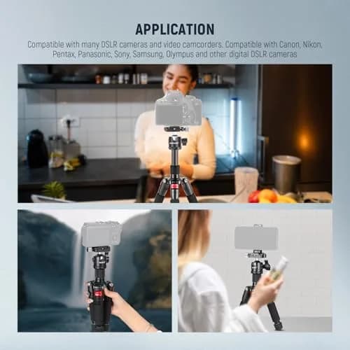 NEEWER Portable Travel Mini Tabletop Tripod 50cm Aluminum Alloy | 11 lb Max Load, 360° Ball Head thumbnail 8