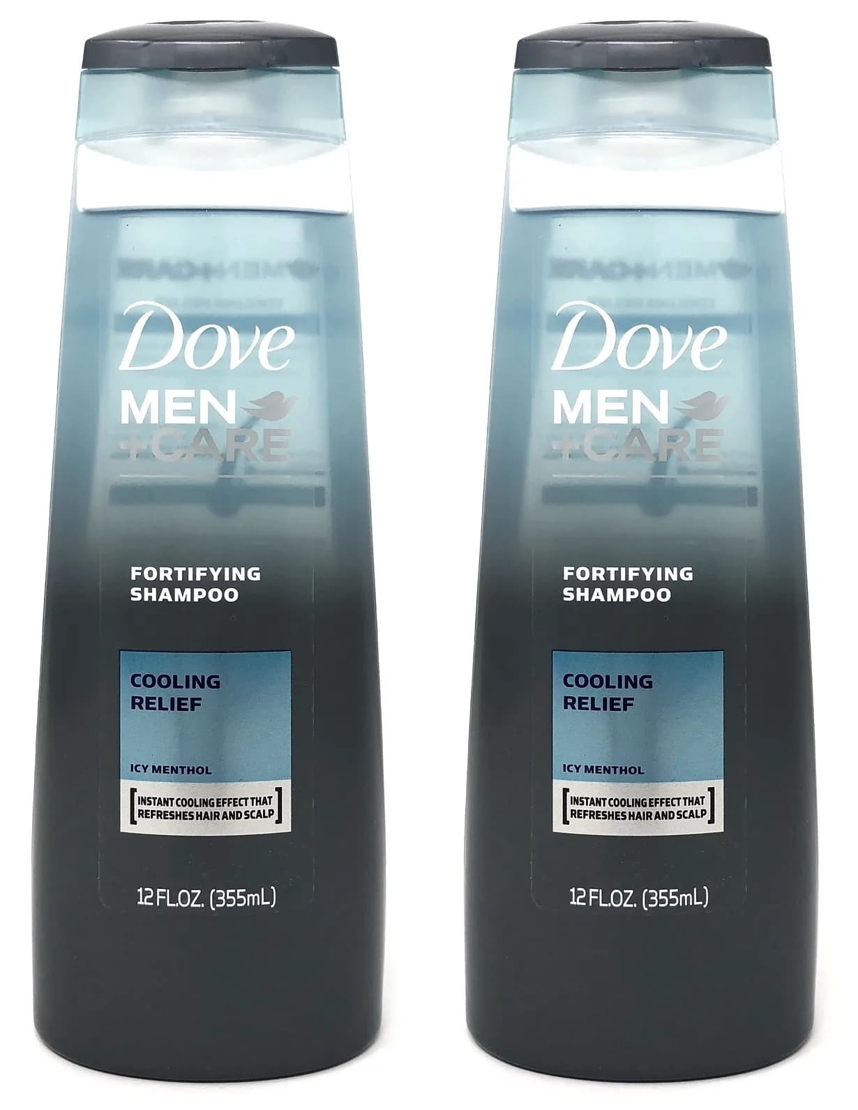 Dove Men+Care Fortifying Shampoo Cooling Relief Icy Menthol 710ml (24 Fl Oz) | Strengthens Hair & Scalp — blue