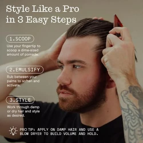 Firsthand Supply All-Purpose Hair Pomade 3oz | Firm Hold, Low Shine, Organic & Water Based thumbnail 5