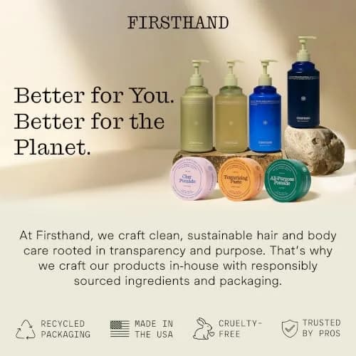 Firsthand Supply All-Purpose Hair Pomade 3oz | Firm Hold, Low Shine, Organic & Water Based thumbnail 7
