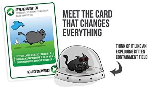 Exploding Kittens Streaking Kittens Expansion Set - 15 Card Add-on | Family-Friendly Party Game for Ages 7+ thumbnail 4