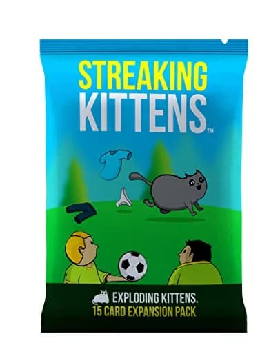 Exploding Kittens Streaking Kittens Expansion Set - 15 Card Add-on | Family-Friendly Party Game for Ages 7+ thumbnail 1
