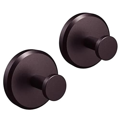 HOME SO Heavy Duty Suction Cup Hooks with Twist-Lock, 2-Pack Dark Bronze | Holds 15 lbs, No Drilling Required thumbnail 1