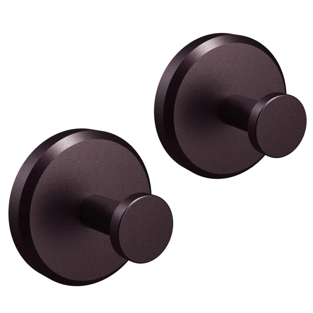 HOME SO Heavy Duty Suction Cup Hooks with Twist-Lock, 2-Pack Dark Bronze | Holds 15 lbs, No Drilling Required