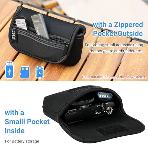 JJC Compact Camera RX100 VII Case Pouch for Sony RX100 VII & More | Impact-Resistant Neoprene (70-120 chars) thumbnail 4