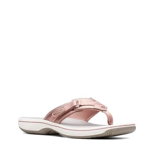 Clarks Breeze Sea Flip-Flop 11 | Rose Gold Synthetic, Casual Comfort, Heel 30mm thumbnail 4