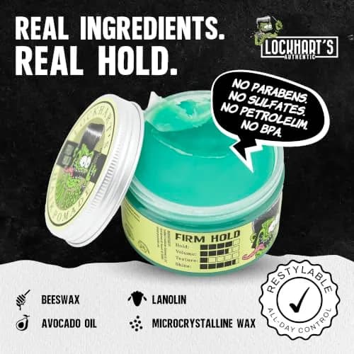 Lockhart's Goon Grease Oil-Based Pomade for Men, Firm Hold & Shine, 3.4 oz | Classic, Reworkable, Moisturizing thumbnail 4