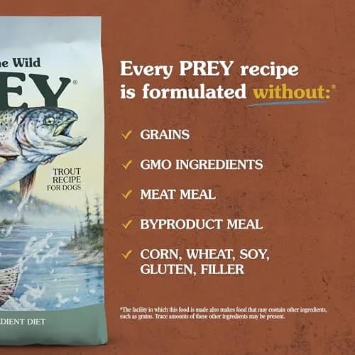 Taste of the Wild Prey Trout Puppy, Adult & Senior Dry Dog Food 25lb | Limited Ingredient, Real Trout First thumbnail 6