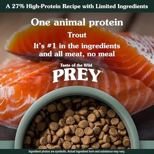 Taste of the Wild Prey Trout Puppy, Adult & Senior Dry Dog Food 25lb | Limited Ingredient, Real Trout First thumbnail 3