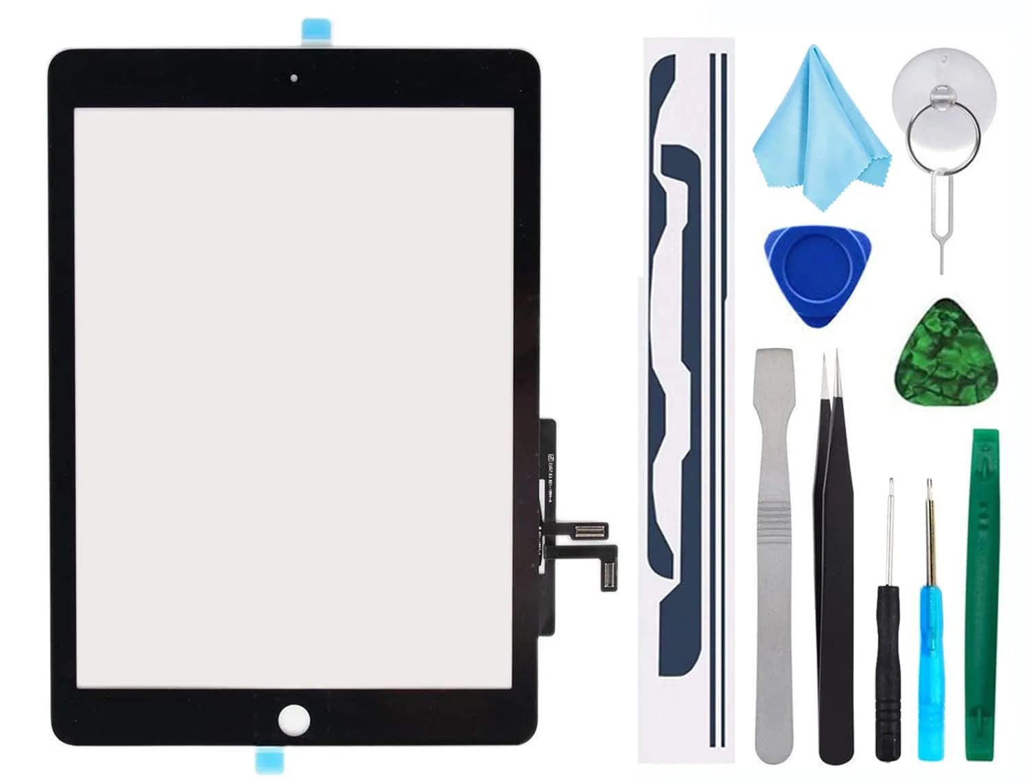 T Phael Black Digitizer Repair Kit for 2017 iPad 9.7 / iPad Air 1st | Touch Screen Replacement