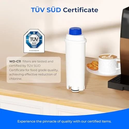 Waterdrop DLS C002 Filter Replacement for De'Longhi Coffee Machines 4 Pack | Reduces Chlorine & Impurities for Better Taste thumbnail 2