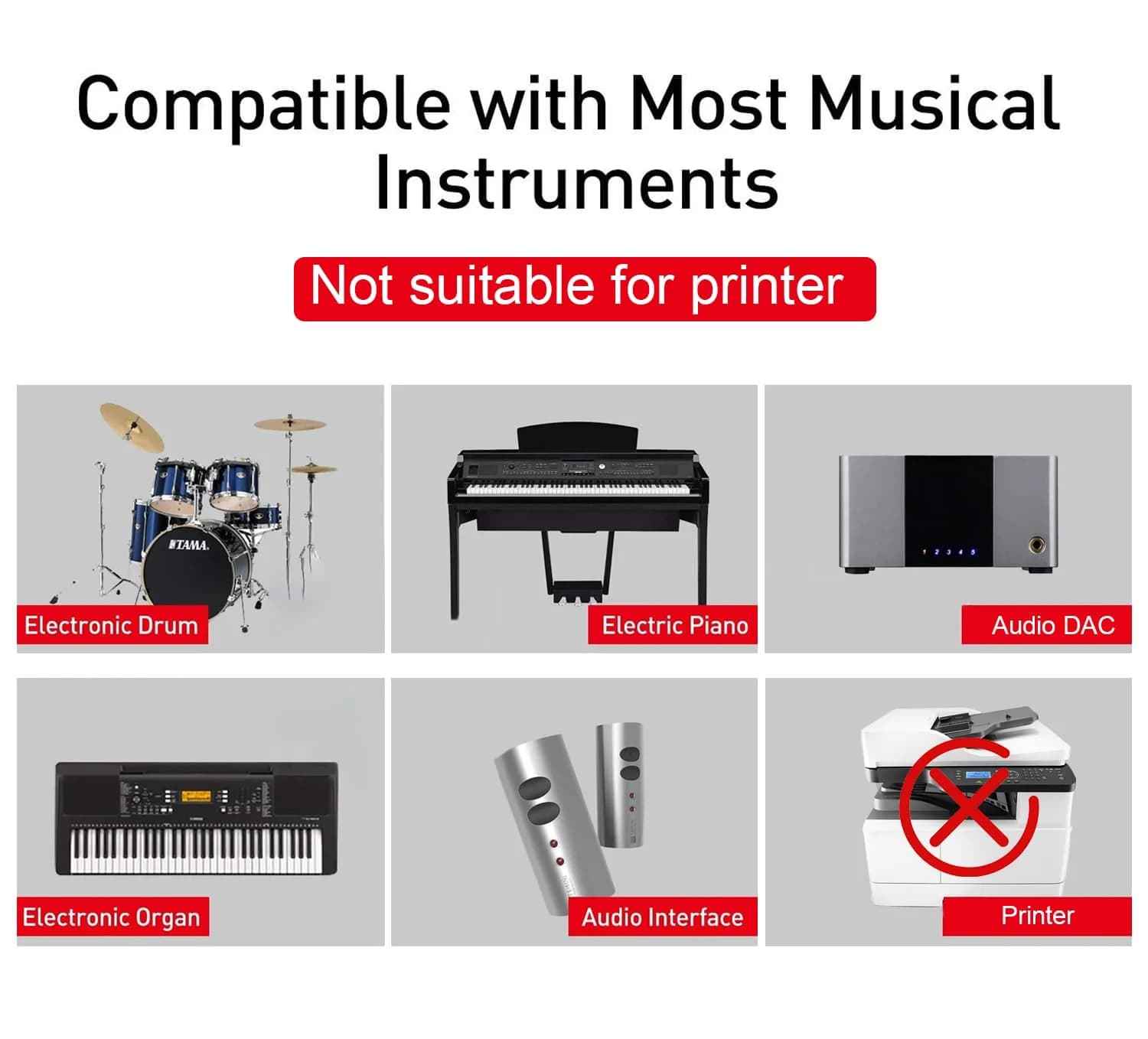MeloAudio Lightning to MIDI Cable 1.5m (5ft) | Connect iOS to Musical Instruments - view 3