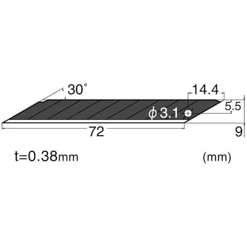 NT Cutter BA15P 9mm Precision Snap-Off Blades 72mm L (0.038cm T) | Extra Sharp 30-Degree Carbon Steel for Paper, Vinyl, Crafts thumbnail 2